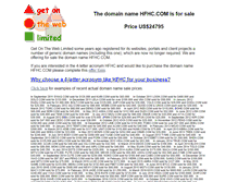 Tablet Screenshot of hfhc.com